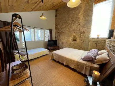 Un ou plusieurs lits dans un hébergement de l'établissement Duplex à Samadet