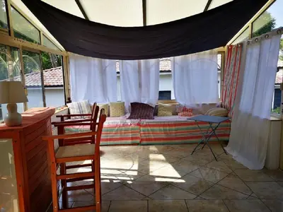 Coin salon dans l'établissement Villa Fleur des Pins 14 personnes 3 étoiles Bassin Arcachon