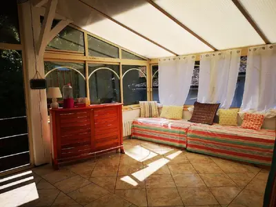 Coin salon dans l'établissement Villa Fleur des Pins 14 personnes 3 étoiles Bassin Arcachon
