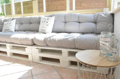 Coin salon dans l'établissement Villa Fleur des Pins 14 personnes 3 étoiles Bassin Arcachon