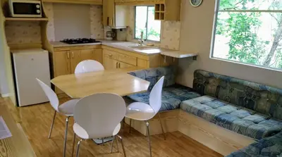 Cuisine ou kitchenette dans l'établissement Camping baradis