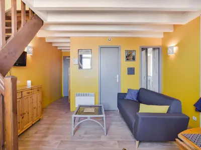 Coin salon dans l'établissement Studio Le Patio by Interhome