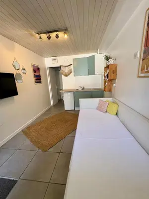 Télévision ou salle de divertissement dans l'établissement Studio entre lac et océan à Hossegor