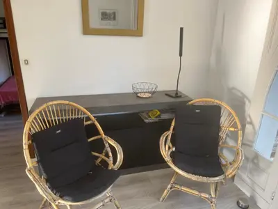 Coin salon dans l'établissement Maison landaise avec jardin au cœur des Abatilles, proche golf et plages - Arcachon - FR-1-319-383