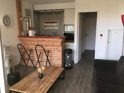 Cuisine ou kitchenette dans l'établissement Appartement vue ocean