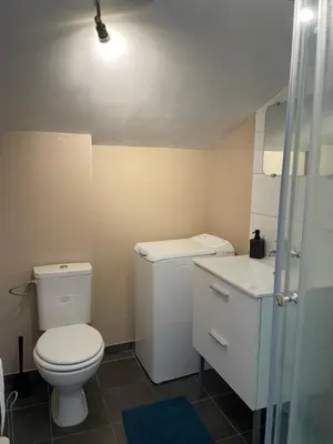 Salle de bains dans l'établissement agréableT2
