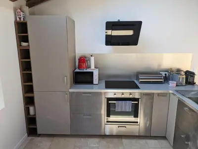 Cuisine ou kitchenette dans l'établissement La Grange d'Hardy
