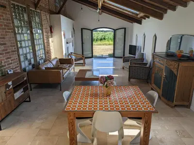 Cuisine ou kitchenette dans l'établissement La Grange d'Hardy