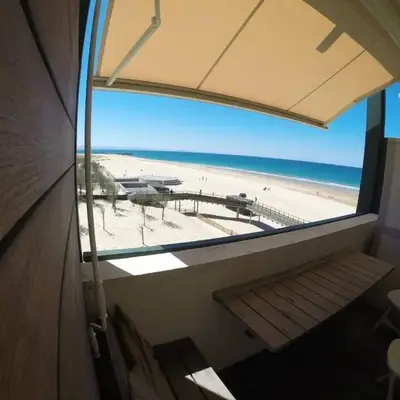 Studio front de mer Hossegor vue ocean plein sud 2 personnes