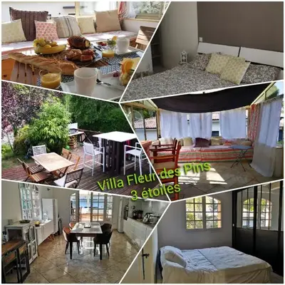 VILLA FLEUR DES PINS 6 PERSONNES 140m2 PETIT NICE
