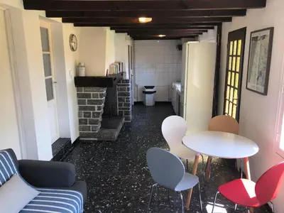 Coin salon dans l'établissement Villa Orcas