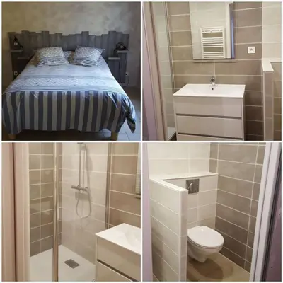 Salle de bains dans l'établissement Chez Alexandra