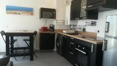 Cuisine ou kitchenette dans l'établissement Links