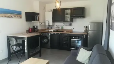 Cuisine ou kitchenette dans l'établissement Links