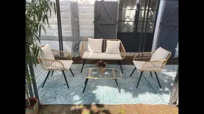Balcon ou terrasse dans l'établissement Gîte avec jacuzzi privatif à proximité de l'océan