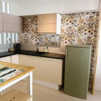 Cuisine ou kitchenette dans l'établissement HOSSEGOR LE GARDEN lac et océan à pieds