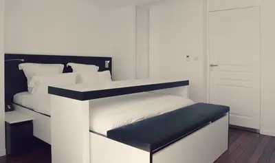 Un ou plusieurs lits dans un hébergement de l'établissement Le Grand Hotel de la Plage