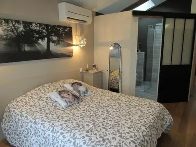 Un ou plusieurs lits dans un hébergement de l'établissement ferme gribeshaoutes Maison d'hotes