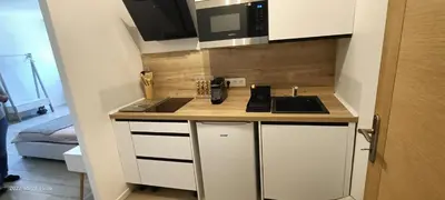 Cuisine ou kitchenette dans l'établissement Studio indépendant mios bourg