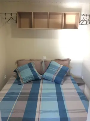 Un ou plusieurs lits dans un hébergement de l'établissement Les logis d'argent Studio indépendant Parking Entrée autonome Linge de Lit et Serviettes Wifi fibre TV connectée