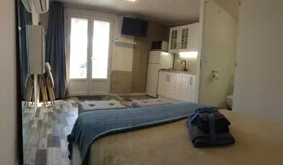 Un ou plusieurs lits dans un hébergement de l'établissement Les logis d'argent Studio indépendant Parking Entrée autonome Linge de Lit et Serviettes Wifi fibre TV connectée