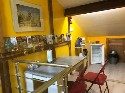 Plan de l'établissement Chambre chez l'habitant Corail cuisine et sdb partagées