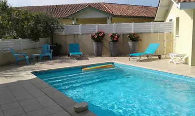 Piscine de l'établissement Gite T2 Tarnos avec piscine ou située à proximité