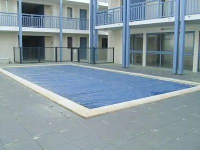 Piscine de l'établissement Appartement T3 avec piscine, sauna en front de mer à Biscarrosse Plage - FR-1-521-1 ou située à proximité