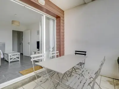 Plan de l'établissement Appartement T3 moderne à Biscarrosse Plage, proche océan, terrasse et parking - FR-1-521-9