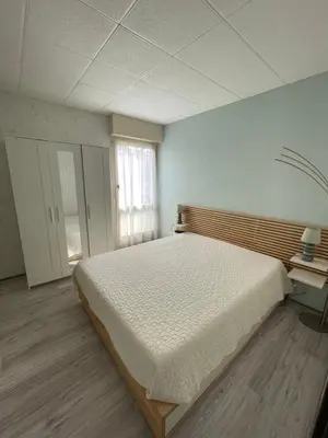 Un ou plusieurs lits dans un hébergement de l'établissement Réf 531, Seignosse Océan, Appartement proche de la plage et du centre, 4 personnes