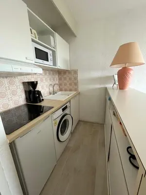 Cuisine ou kitchenette dans l'établissement Réf 543, Seignosse Océan, Appartement avec aperçu Mer, à 150m de la plage, 4 personnes