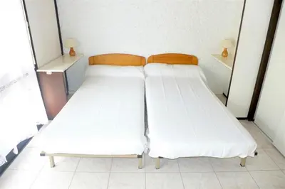 Un ou plusieurs lits dans un hébergement de l'établissement Réf 200, Seignosse Océan, Villa Patio au calme, à 2 pas de la plage des Bourdaines
