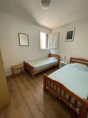 Un ou plusieurs lits dans un hébergement de l'établissement Réf 213 , Seignosse océan, Villa Patio classée 2 étoiles au calme, famille, proche plage