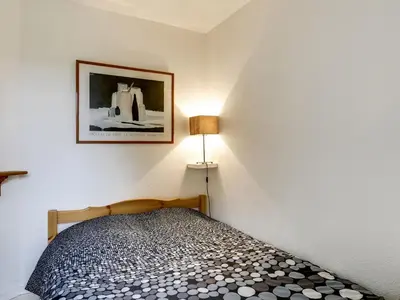 Un ou plusieurs lits dans un hébergement de l'établissement Appartement T2 cabine à Biscarrosse-Plage, proche océan, 4 pers. - FR-1-521-84