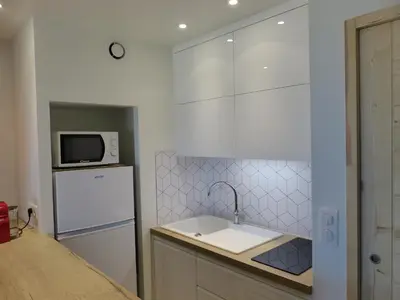 Cuisine ou kitchenette dans l'établissement Appartement 4 Personnes Vue Sur L ocean- Residence Les Terrasses De La Dune