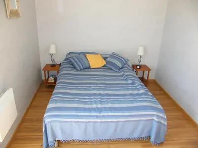 Un ou plusieurs lits dans un hébergement de l'établissement Appartement Rez-De-Chaussee 4 Personnes Face Au Port De Peche- Residence Le Magellan