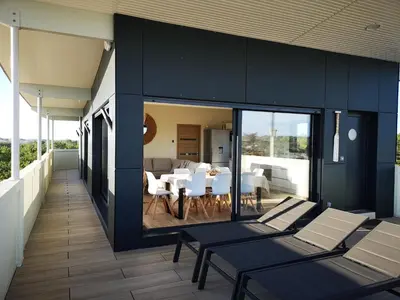 Coin salon dans l'établissement Les Terrasses de l'Océan