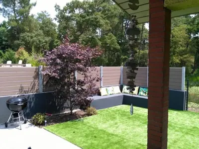 Jardin de l'établissement Villa patio terrasse privative océan 10 min a pied