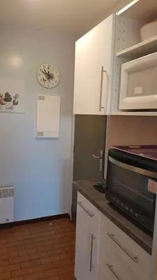 Cuisine ou kitchenette dans l'établissement Appartement T1 central pour cures courts séjours