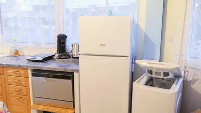 Cuisine ou kitchenette dans l'établissement Appartement Cosy sur Port de Plaisance