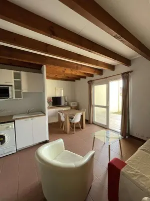 Cuisine ou kitchenette dans l'établissement Réf 272,Seignosse océan, Villa Patio à 150m de la plage, avec place de parking et piscine commune , 4 personnes