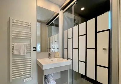 Salle de bains dans l'établissement Airial du Seignanx