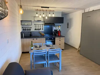 Cuisine ou kitchenette dans l'établissement Atlantic Selection - Le studio 48