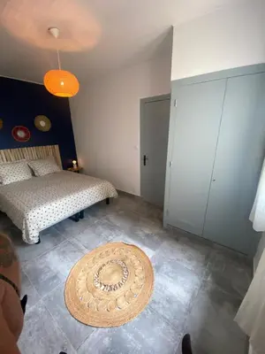 Un ou plusieurs lits dans un hébergement de l'établissement Surf lodge terrasse vue mer Capbreton