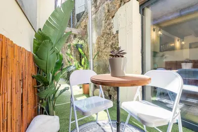 Terrasse ou espace extérieur de l'établissement Les Deux Clefs