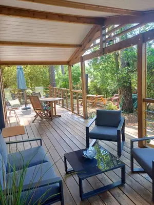 Balcon ou terrasse dans l'établissement Chalet la lande