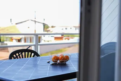 Balcon ou terrasse dans l'établissement Appartement en duplex 2* Résidence Les Pêcheurs