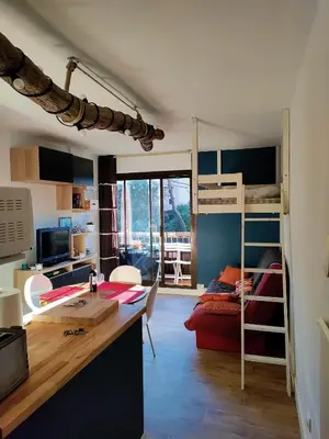 Cuisine ou kitchenette dans l'établissement studio Seignosse Océan (plages et commerces à pied)