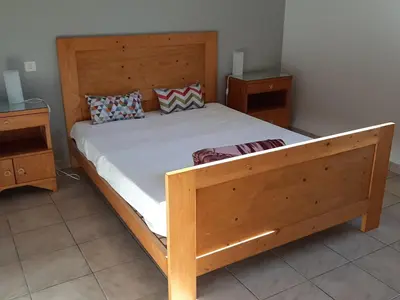 Un ou plusieurs lits dans un hébergement de l'établissement Maison Landaise avec Jardin, 4 Ch, Proche Plages et Golf à Seignosse - FR-1-239-600