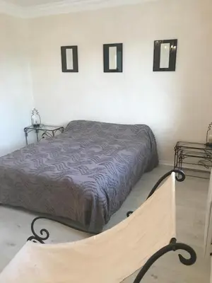 Un ou plusieurs lits dans un hébergement de l'établissement Villa Baïne 8p seignosse